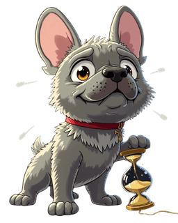 Dog Clock Mascot